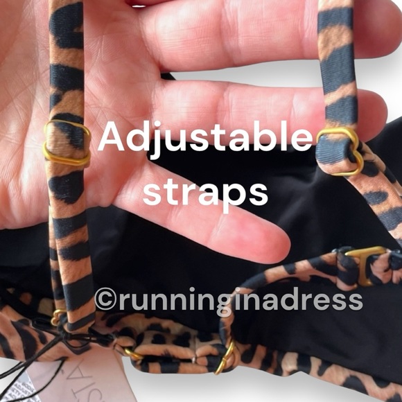 NWT Swiminista Animal Print Adjustable Bikini Top Size XL - Picture 6 of 8